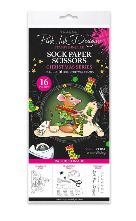 Pink Ink Designs - Sock Paper Scissors DL Stamp Set