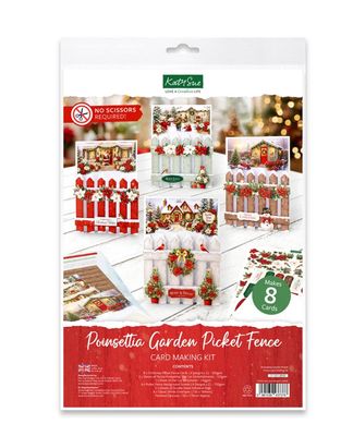 Katy Sue - Poinsettia Garden Picket Fence Card Making Kit