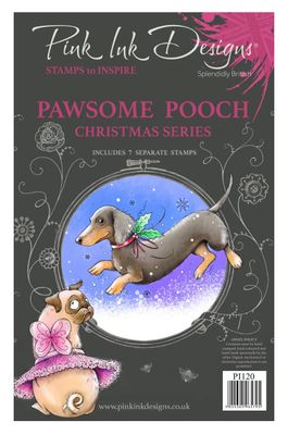 Pink Ink Designs - Pawsome Pooch A5 Clear Stamp