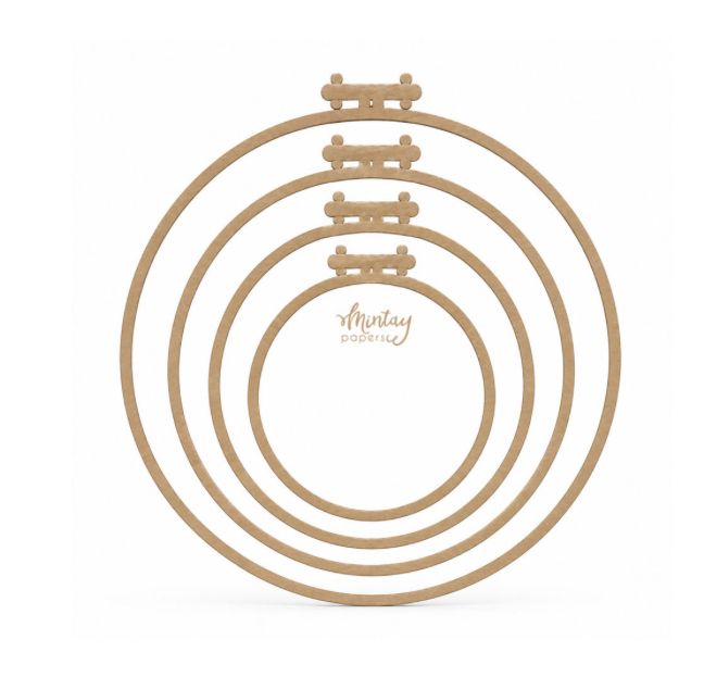 Mintay - HDF Craft Base, Embroidery Hoop 4pc