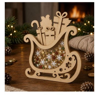 Craftreat - 3D Shaker Chipboard Sleigh