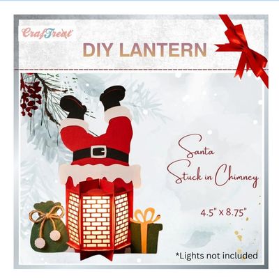 Craftreat - DIY Paper Lantern, Santa Stuck In Chimney