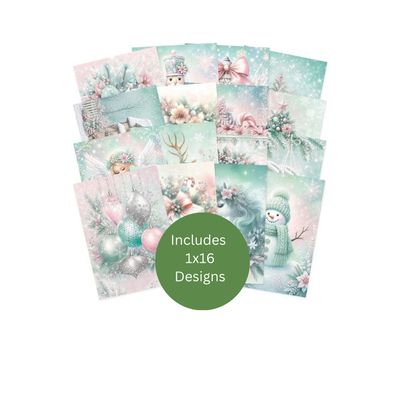 Hunkydory Crafts - Mint Dream Christmas A7 Pocket Pad 16/pkg