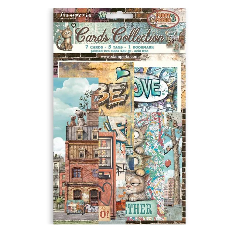 Stamperia - Furry Friends 2 Printed Cards Collection