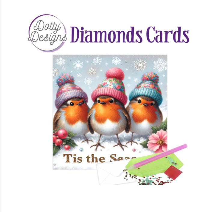 Find It Trading - 3 Robins, Dotty Designs Diamond Card Kit