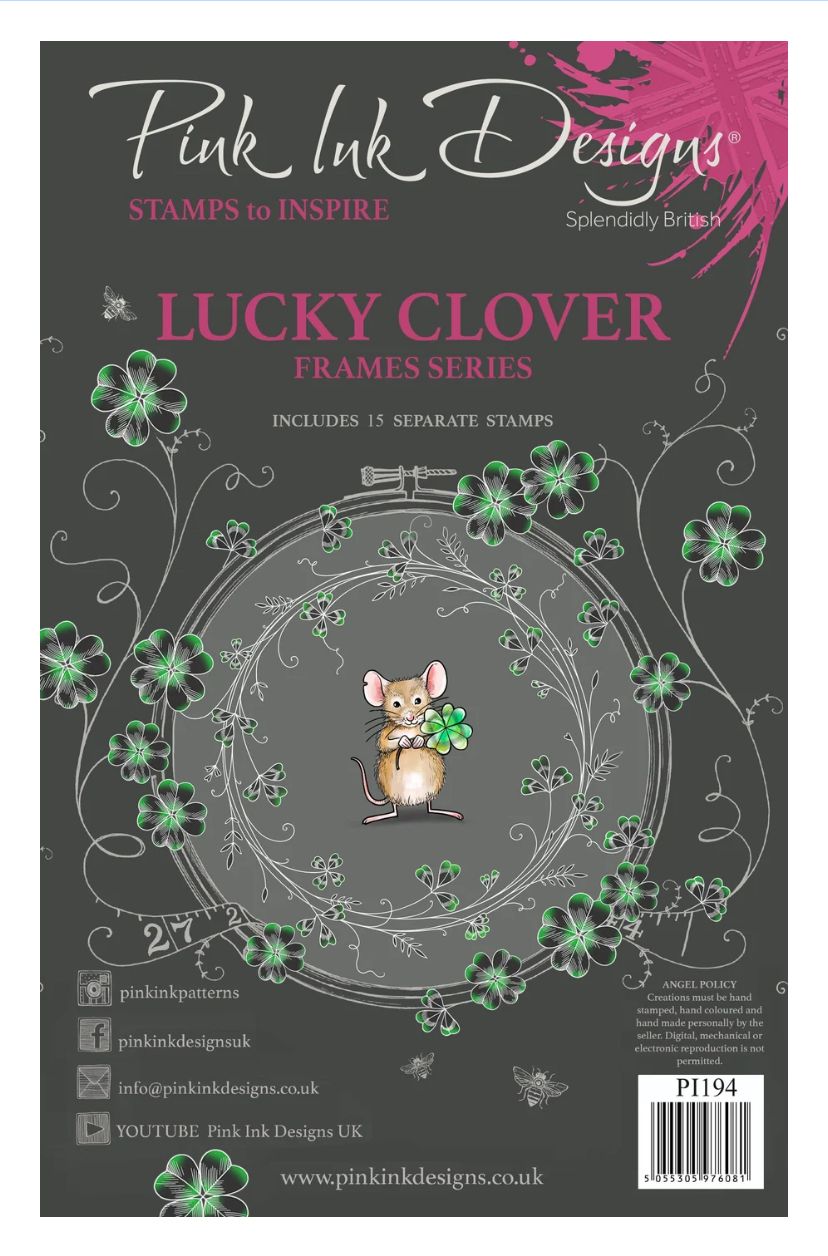 Pink Ink Designs -  Lucky Clover Stamp Set 15pcs
