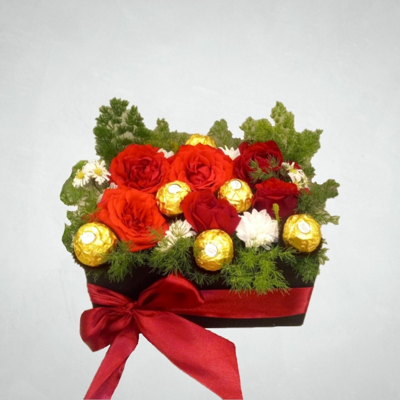 Red Roses with Chocolates