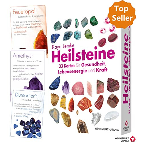 Heilsteine - Set mit Booklet und 33 Karten