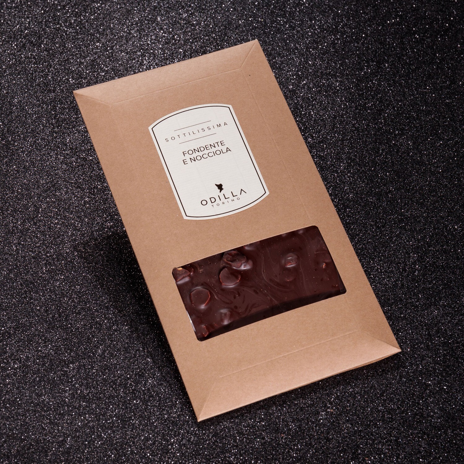 Tavoletta di cioccolato fondente mono-origine Venezuela 75% con Nocciola Piemonte IGP