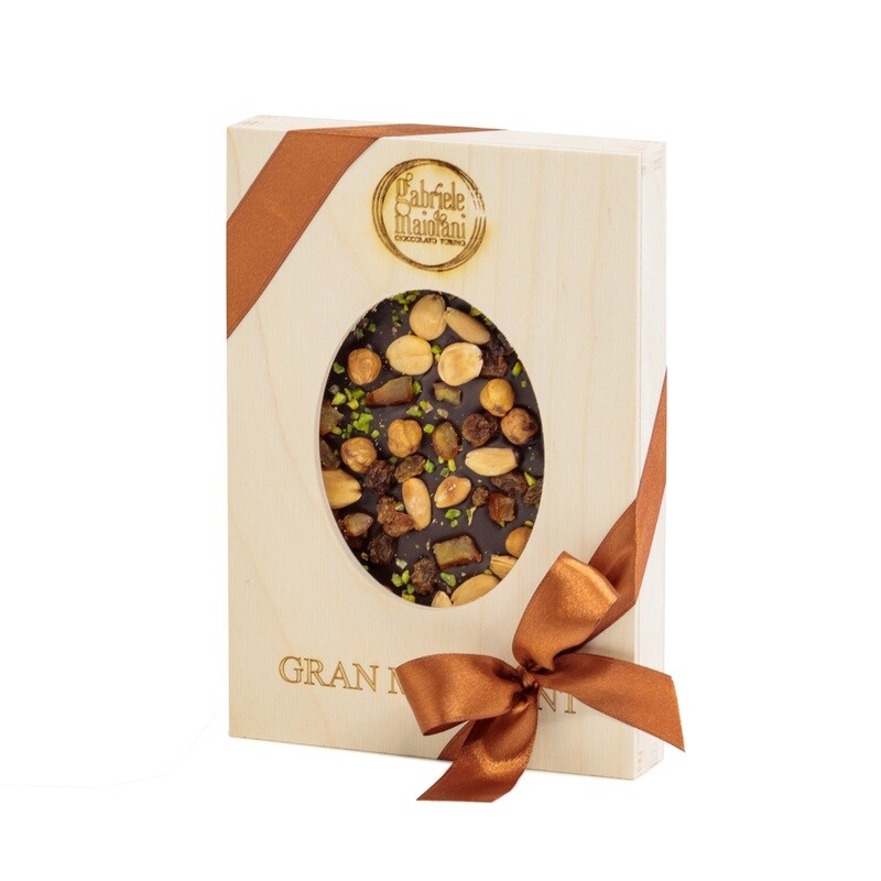 Tavoletta di cioccolato con frutta secca e candita "GRAN MENDIANT" 200g