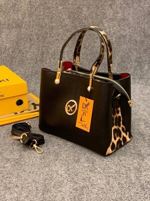 Matte Satin Leather Patterned Comfortable Women Hand Bag - Black