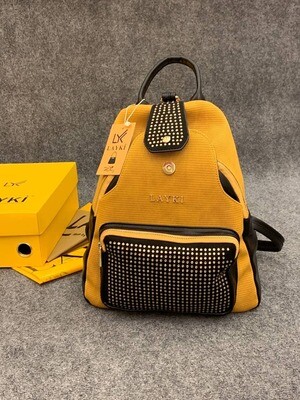Fabric Ladies Rucksack - Yellow