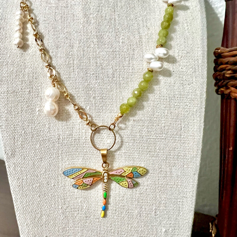 Colored Dragonfly Set in Two Pieces