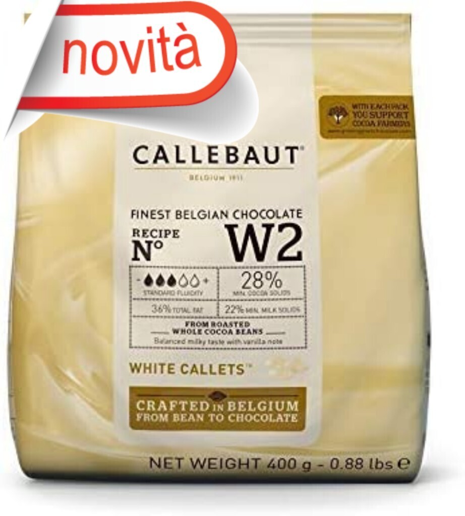 Cioccolato Bianco Callebaut W2 Busta da 400 Grammi