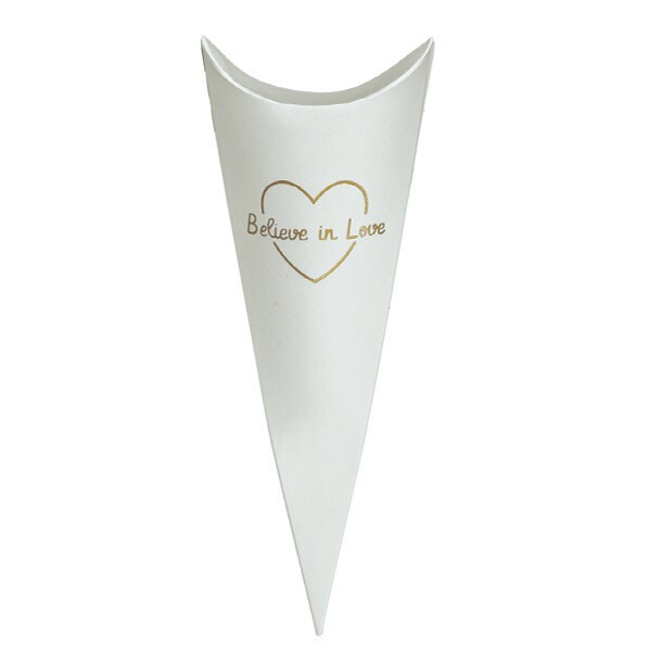 Scatolina Cono Believe Wedding  / 10 Pezzi