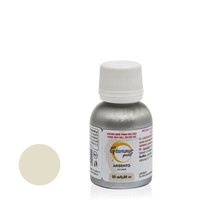Glamour paint - Pittura metallizzata 25 gr color ARGENTO