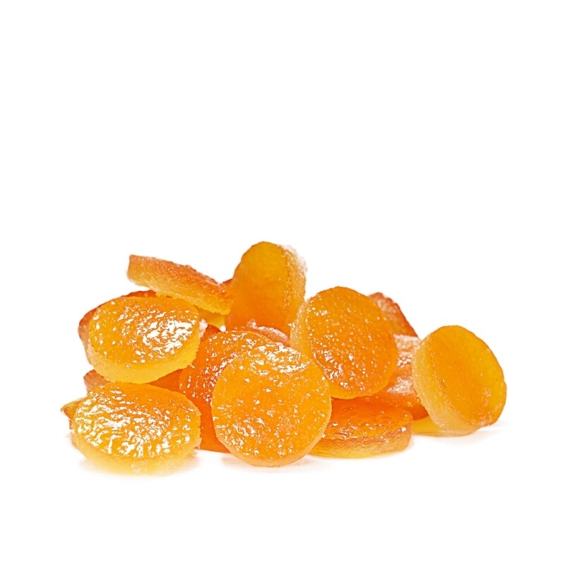 Tondini d'Arancia Canditi Vaschetta da 900 Gr