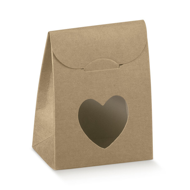 Scatola Cofanetto Con Finestra Trasparente Cuore Blister da 10 Pezzi .