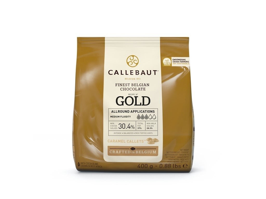 Cioccolato Gold Caramel Callebaut Busta da 400 Grammi
