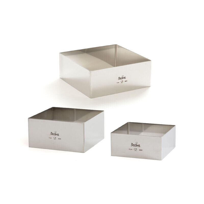 Stampo Semifreddi  Inox Quadrato 22X22 H.4,5Cm