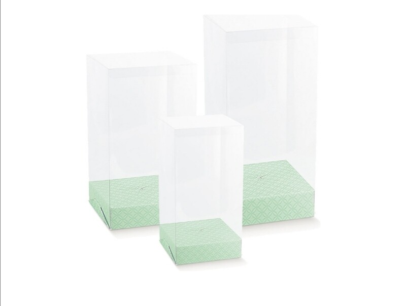 Scatola Acetato Verde Uovo Pasqua Gr.200