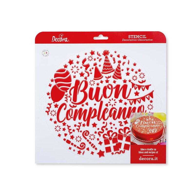 Stencil Torte Buon Compleanno