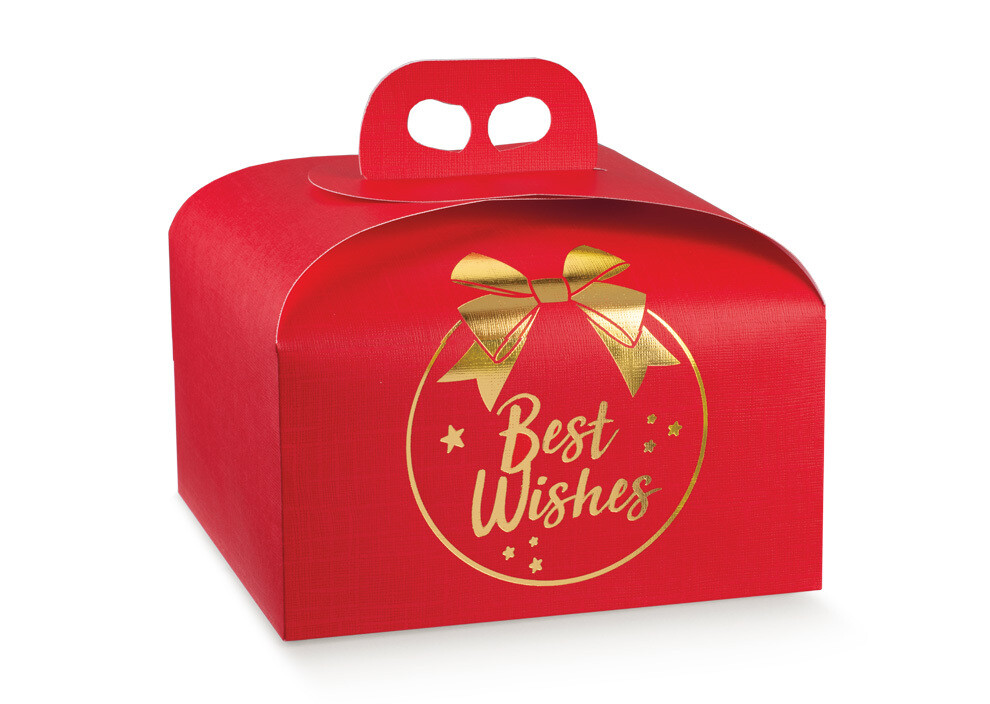 Scatola Panettone Basso "Best Wishes"