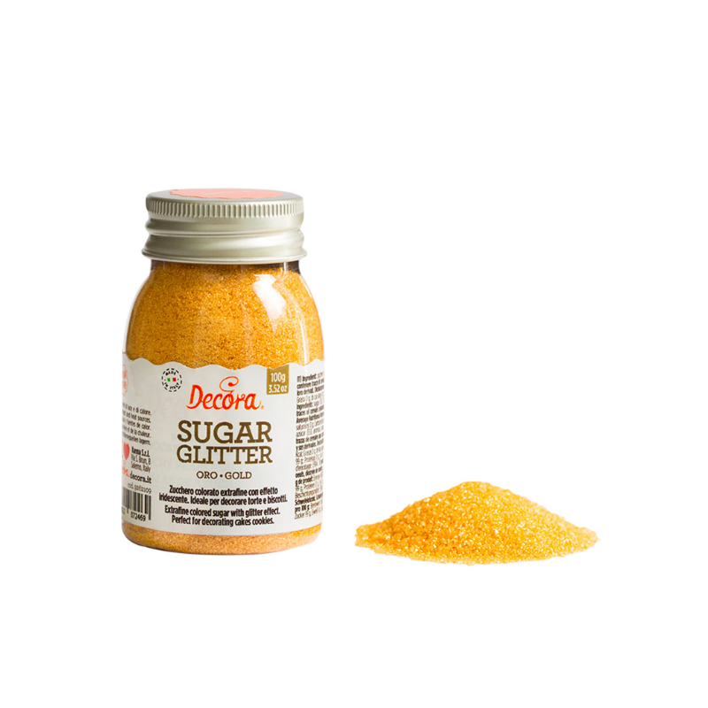 Zucchero Glitterato Colore Oro 100 Grammi