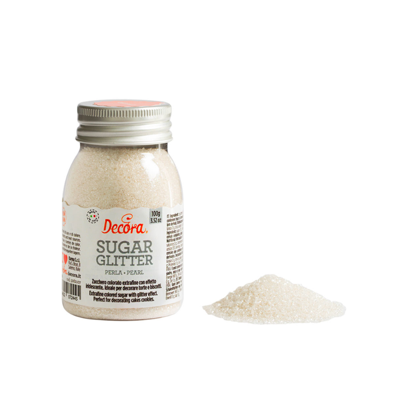 Zucchero Glitterato Colore Perla 100 Grammi