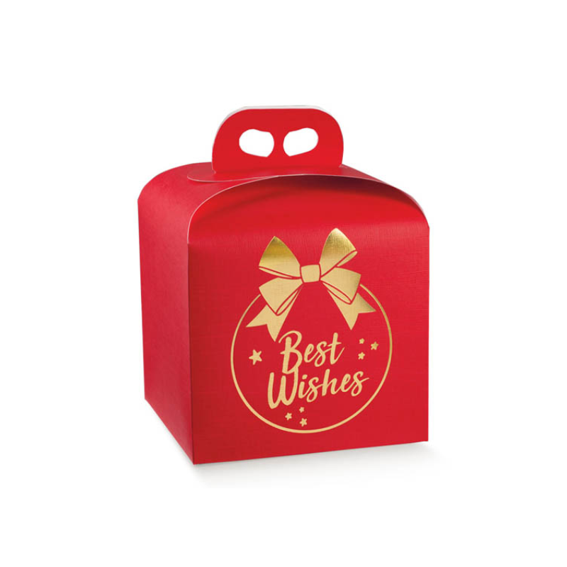 Scatola Panettone Alto "Best Wishes"