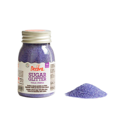 Zucchero Glitterato Colore Viola 100 Grammi