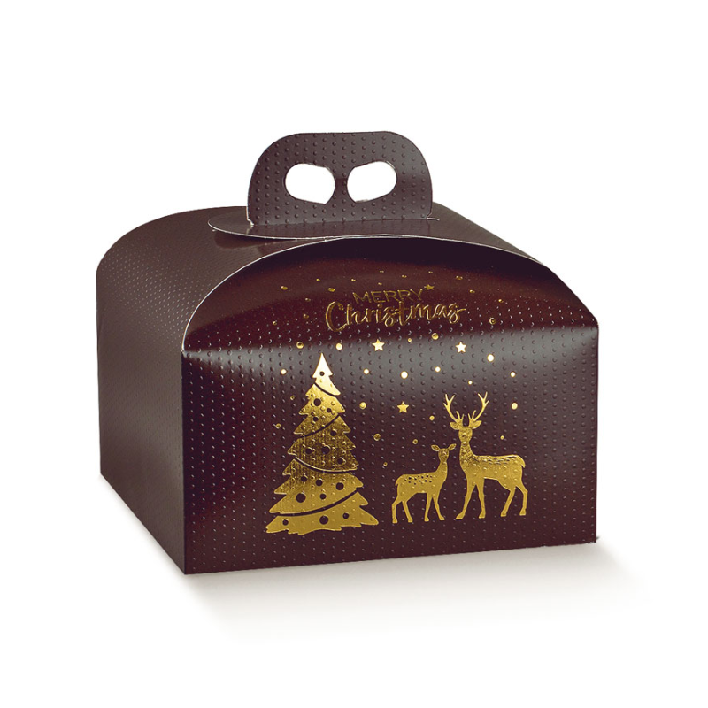 Scatola Panettone Basso "Magical Winter"