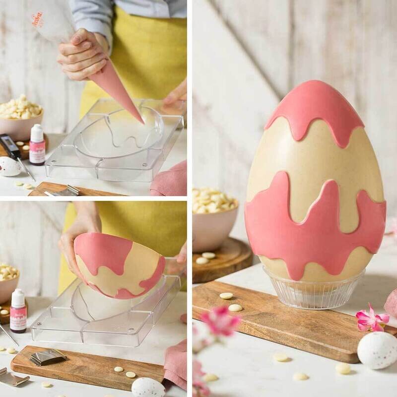 Stampo in Policarbonato Decorato per Uova 250 Gr. 1 Cavità