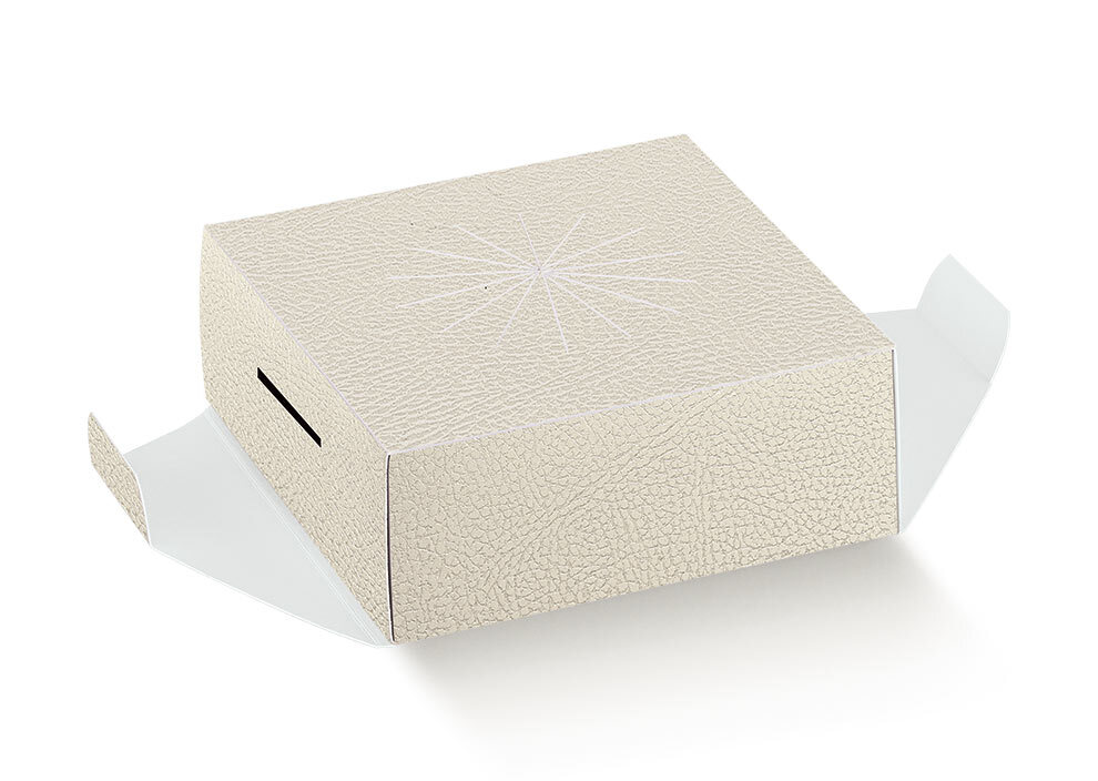 Scatola Acetato Bianca Uovo Pasqua Kg.1