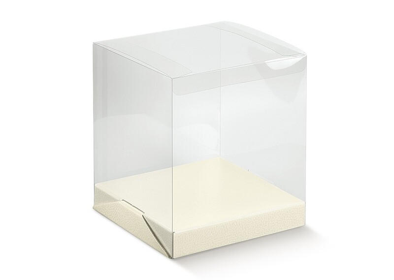 Scatola Acetato Bianco Uovo Pasqua Gr.250