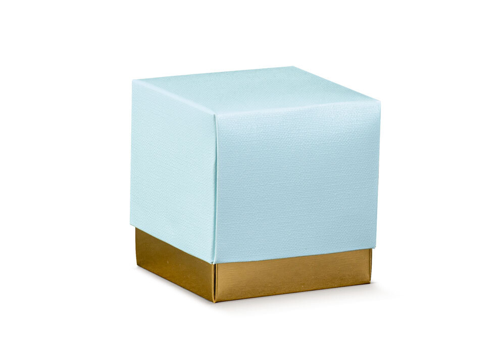 Scatolina Porta Confetti "Fleur" Azzurra Pezzi 10
