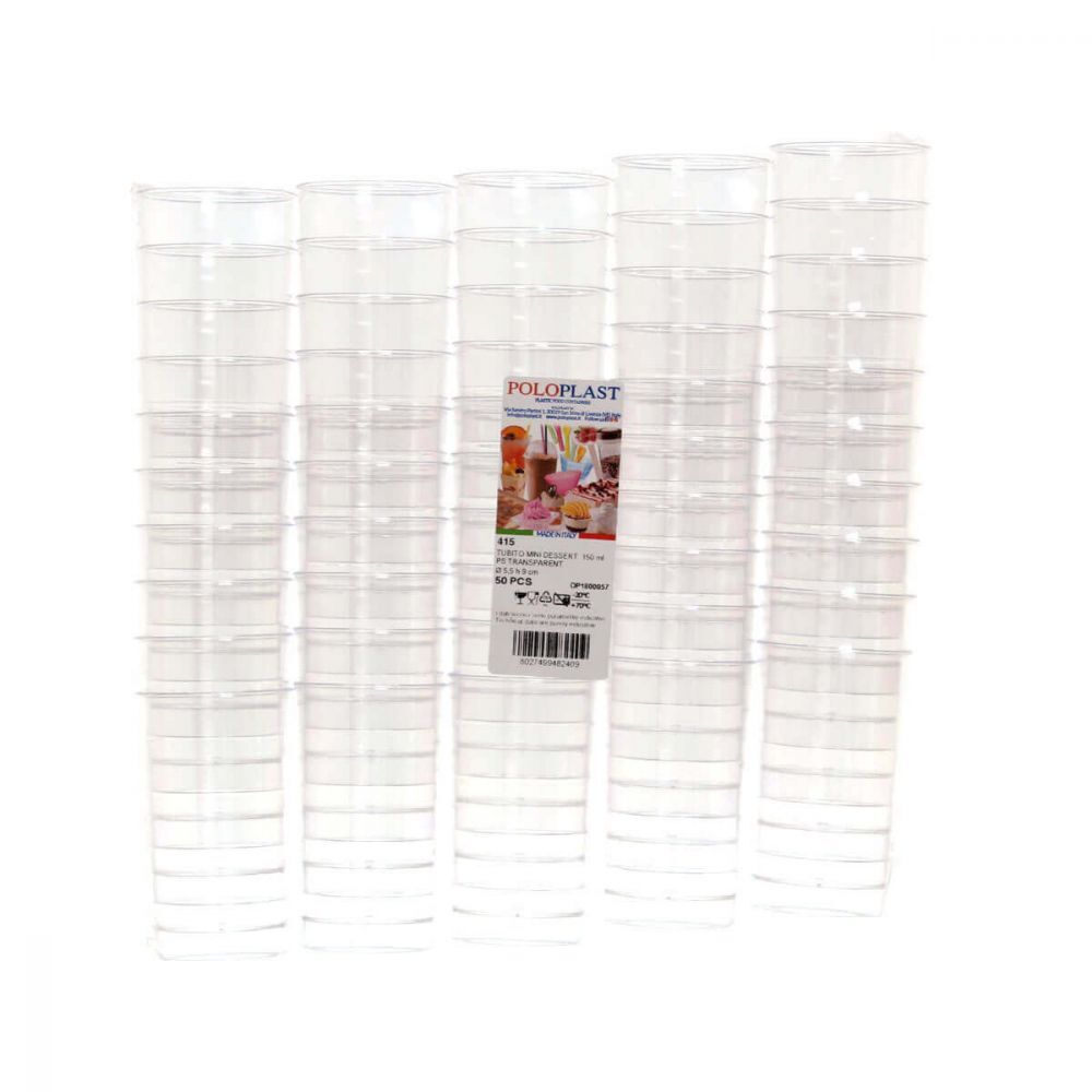 Bicchierini Dessert Tubito 120 Ml Pz.50
