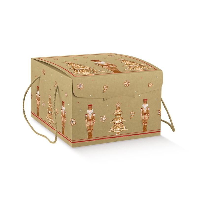 Scatola Panettone "Ginger Bread" con Laccetti