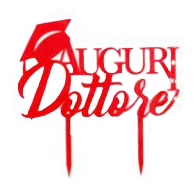Topper Plexiglass Auguri Dottore