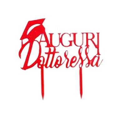 Topper Plexiglass Auguri Dottoressa
