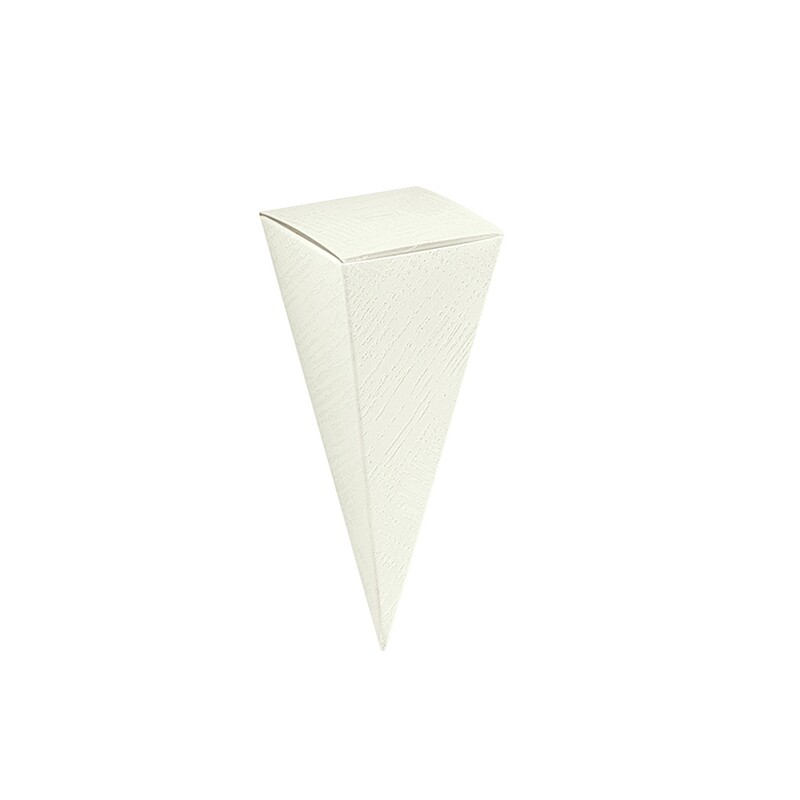 Portaconfetti Cono Tela bianca  / 10 Pezzi