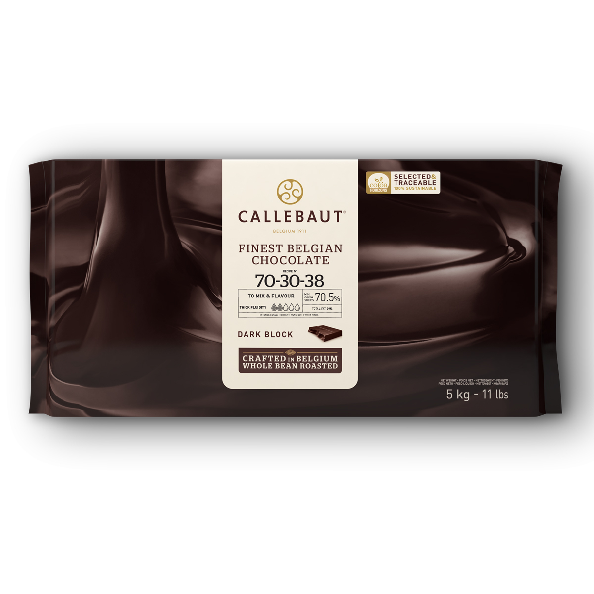 Cioccolato Pani Fondente 70% Blocco Callebaut Kg 5
