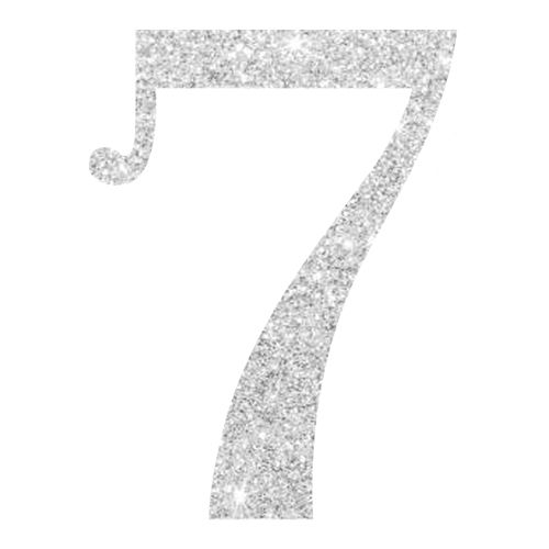 Topper Glitter Numero 7 H 10 cm