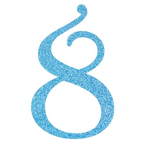 Topper Glitter Numero 8 H 10 cm