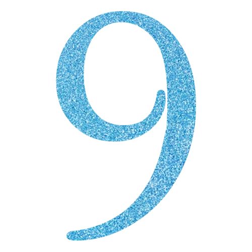 Topper Glitter Numero 9 H 10 cm