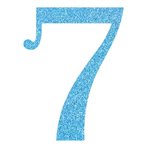 Topper Glitter Numero 7 H 10 cm