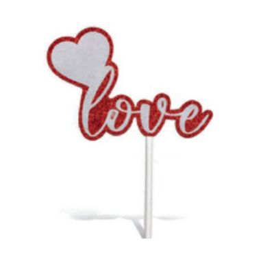 Topper Torta in Legno "Love"