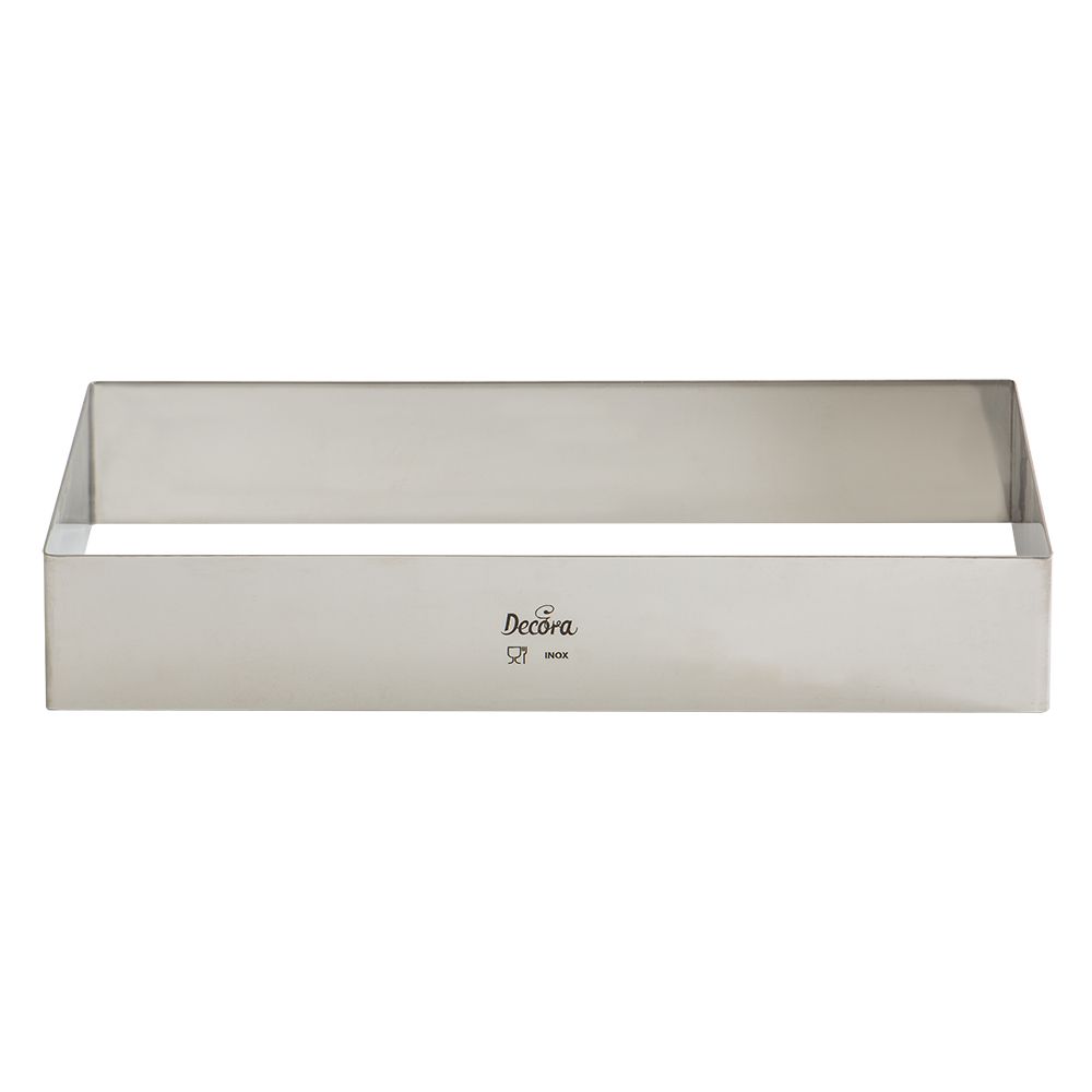 Stampo Rettangolare in Acciaio Inox 26 x 11 x h 4,5 Cm