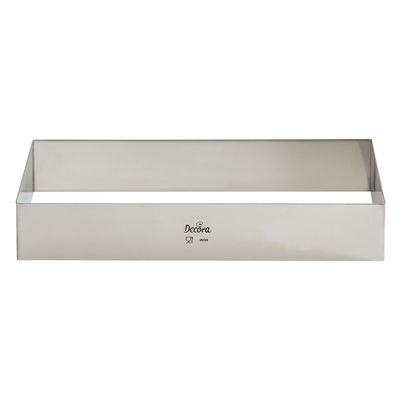 Stampo Rettangolare in Acciaio Inox 26 x 11 x h 4,5 Cm