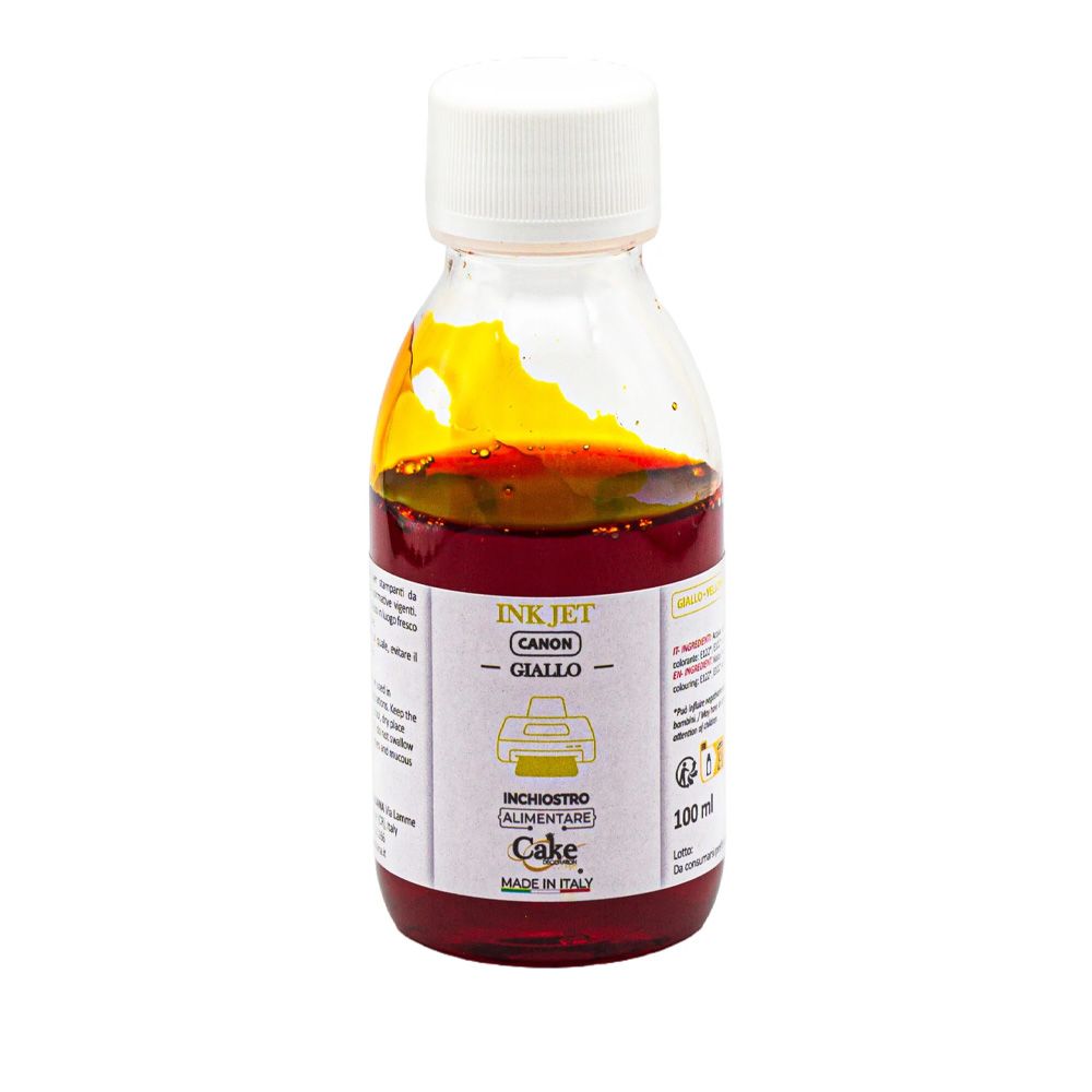 Colore per Stampante Alimentare Giallo 100 Ml